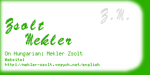 zsolt mekler business card